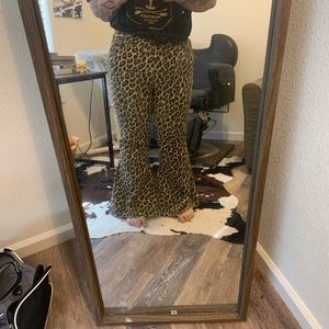 Leopard bell bottoms